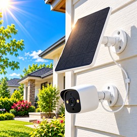 3W Solar Panel Charger for Security Cameras & Doorbells – Monocrystalline Outdoor Power Supply with Type-C Port