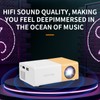 Smart Projector, 1080p Portable Projector, 6000LM Brightness for Home Entertainment,
