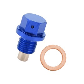 PARSLUCK Universal Oil Pan Screw Oil Drain Plug Sump Drain Nut Bolt, M12x1.5, Aluminium Alloy, Blue, 1 Set Stable