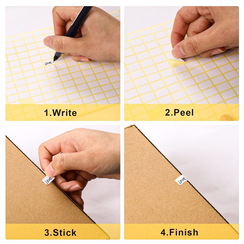 2940 Pcs Small White Label Stickers 13 X 9 mm