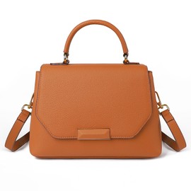 imeetu Women's High Quality Genuine Leather Shoulder Bag, 3-Way Storage Bag, 3-Way Handbag, Cross-body Shoulder Bag, High Visibility, Self-Standing Design, Bottom Beach, Lightweight, Small, Stylish,