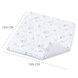 Crawling Mat Baby Play Mat Crawling Blanket 100 x 100 cm - Play Mat and Floor Mat for Children and Babies Large Mat Play Mat for Children's Room and Playpen Owls Light Grey