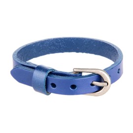 Xusamss Fashion Simple Alloy Buckle Bangle Leather Wristhand Bracelet,6"-8" Wrist