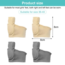 2 Paar Hallux Valgus Korrektur Bandage, Hallux Valgus Zehenspreizer Socken Hautton und Grau, Rutschfester Bunion Zehenspreizer für Männer und Frauen, Bunion Corrector, Ballenzeh-Korrektor(M-Code)