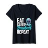 Womens Eat Sleep Baseball Repeat Ice Cream Dripping Drip Baseball
