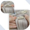 LAAVOO Platinum Blonde Clip in Hair Extensions Human Hair 20