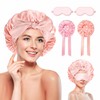 AVENIX Gorro para Dormir de Satin, Set 4 Piezas, Ajustable