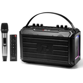 120W Professional Bluetooth Karaoke Machine Speaker with Wireless Microphone for Adults, Powerful Stereo Sound and Monstrous Bass Custom EQ Speaker, PA System with Remote Control Speaker, Gift