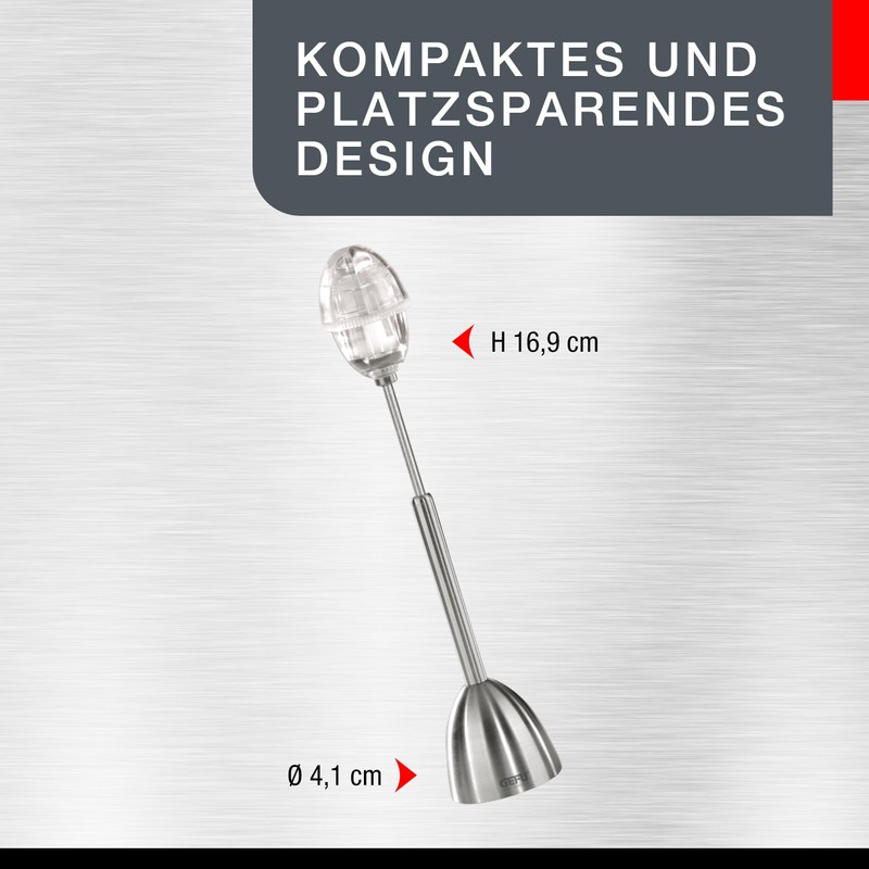 Gefu Eierköpfer Mit Salzstreuer Ovo, Eieröffner aus Edelstahl