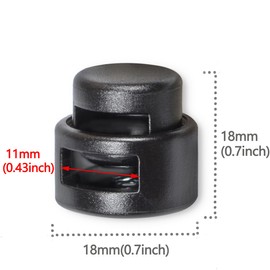 DYZD Single Hole Cord Lock Stoppers Plastic Spring Stop (10 PCS)