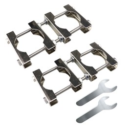 nijimomo Set of 2 Double Antenna Mast Clamp Pipe Mounting Hardware Pipe Fixing (2)