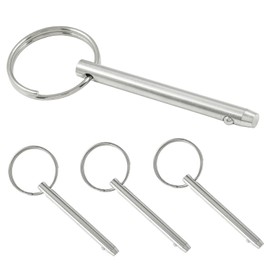 Suiwotin 4pcs Quick Release Pin, 3/16" (4.8mm) Diameter, Usable Length 1-1/2", Overall Length 2", 316 Stainless Steel Bimini Top Pins for Boat Marine Hardware