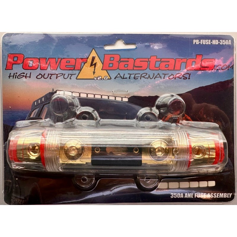 POWERBASTARDS HIGH OUTPUT ALTERNATOR 1/0AWG 350A BIG ZERO WIRE KIT!