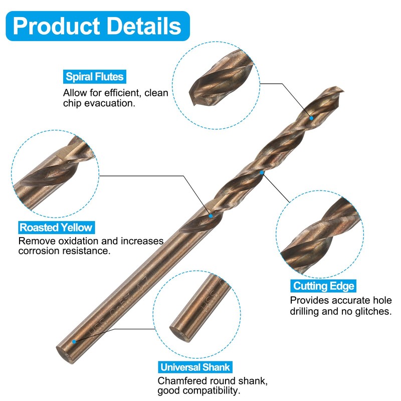 sourcing map Tap and Drill Bit Set, 2pcs M6 x