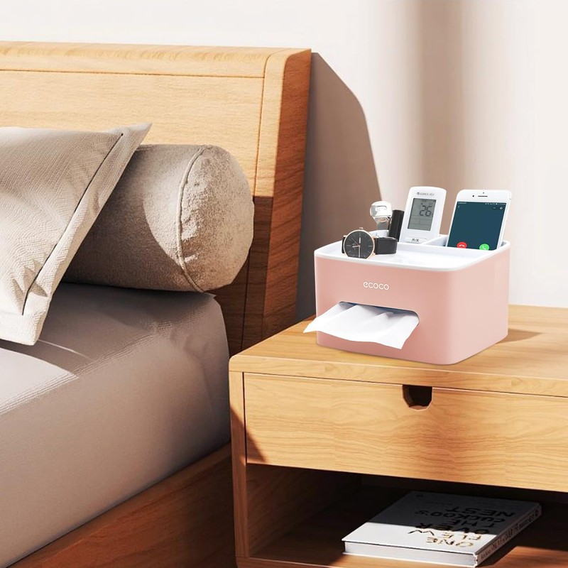 MultiFunctional Tissue Holder Dispenser, Tissue Box Cover with Storage,desktop storage