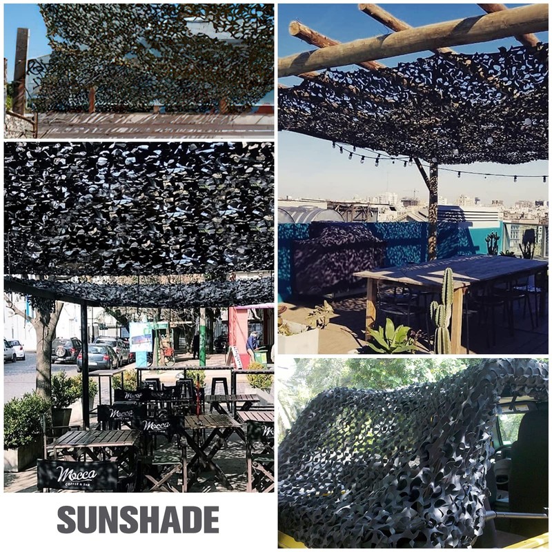 (16.4ftx1.5m/5mx1.5m, Black) - iunio Camo Netting, Camouflage Net, Bulk Roll,