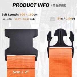 Azarxis Suitcase Belt, Luggage Tightening Belt, Luggage Fastening Band, Adjustable, Cargo Collapse Prevention, Trunk Belt, Packing Band, Luggage Strap, Travel, Convenient Goods, Set of 4