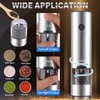 Stainless Steel Electric Salt and Pepper Grinder Set Stainless Steel