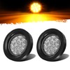 Partsam 2Pcs 2.5 Inch Round Amber 13 LED Side Marker