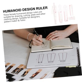 Gatuida 1 Set Fashion Drawing Template Ruler for Clothing Measurement Practical Sewing Gauge for Beginners Tailors Fashion Design