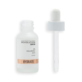 Revolution Beauty London Skincare Hyaluronic Acid Serum, Plumps, Softens and Hydrates Skin, 2% Solution, Lightweight Face Fragrance Free, 30 ml