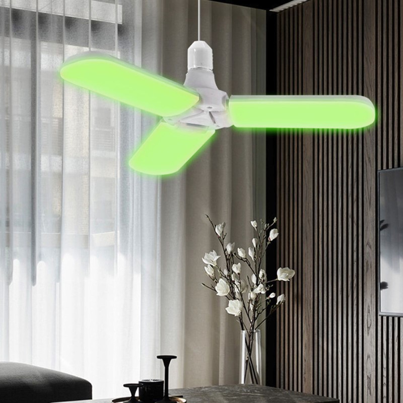 34W E27 185-265V LED Foldable Super Bright Lamp 3 Blades