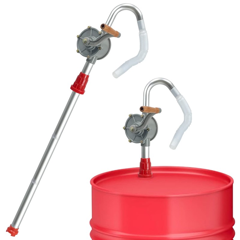Sutekus Rotary Drum Pump, 15-55 Gallon, for Fuel Transfer (Kerosene,
