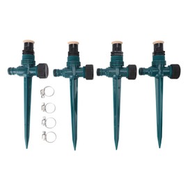 Watering Sprinkler Spikes Set of 4 Horticultural Wide Range Rotating Spike Sprinkler 360 Degree Garden Sprinkler for Garden Patio Professional Automatic Lawn Sprinkler Outdoor ABS Material Best for