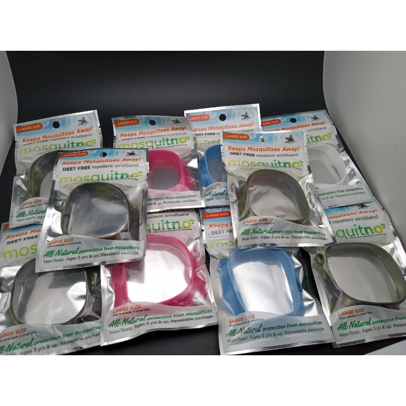 Mosquitno Lot Of 10 Individual MOSQUITNO Insect Wristbands