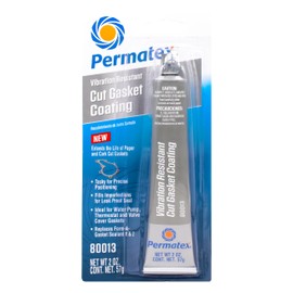 Permatex 80013 Grey Cut Gasket Coating, High Torque, Vibration-Resistant Silicone Sealant for Paper, Cork & Rubber Gaskets, Extends Gasket Life, Fills Scars, Tack-Free in 1 Hr, 2 Oz