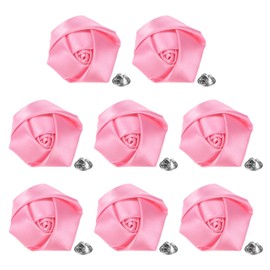 M METERXITY 8-Pack Lapel Pin for Men, 1.97" Handmade Flower Brooch Button Pins for Men Suits, Formal Boutonnieres for Gentleman/Wedding/Groom/Tuxedo/Corsage/Accessories [Pink]