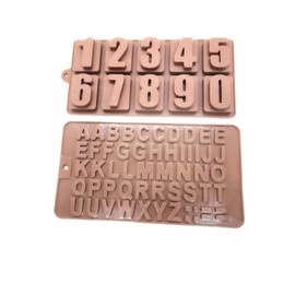 Pack of 2 Silicone decoration mold letters numbers candy molds kitchen gadgets silicone fondant molds 0-9, A-Z molds food grade hot chocolate freezer molds