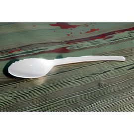 Deccon100 Count Clear Plastic Spoons, Heavy Weight Disposable Spoons Cutlery Plastic Utensils, Clear Plastic Silverware Bulk, big, Transparent