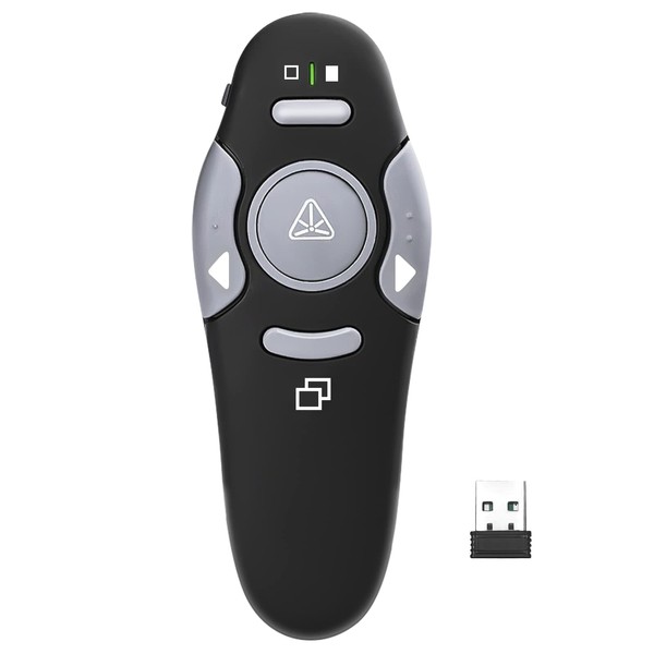 TISHOW Wireless Presentation Clickers,Laser Pointer,Clicker for Powerpoint, 2.4GHz USB PowerPoint