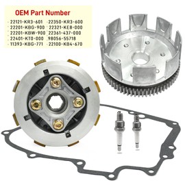 Clutch Kit & Basket & Friction Steel Plate & Gasket for Honda Rebel 250 CMX250 CMX250C 1985-2016 Nighthawk 250 CB250 1991-2008