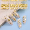 3D Star Metal Nail Art Charms, Mixed Styles Gold Metallic