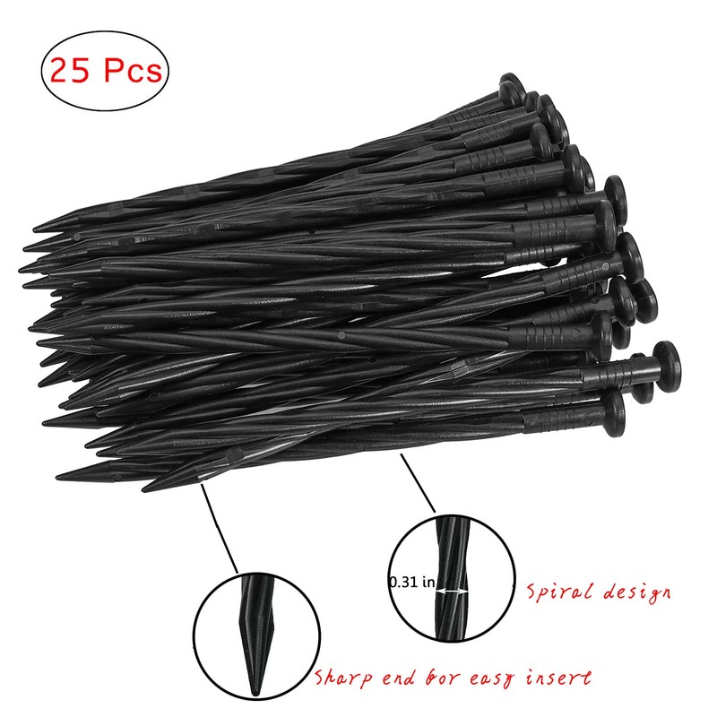 garden edging,Plastic Edging Spikes,8 Inch Plastic Garden Anchoring Spikes, Landscape