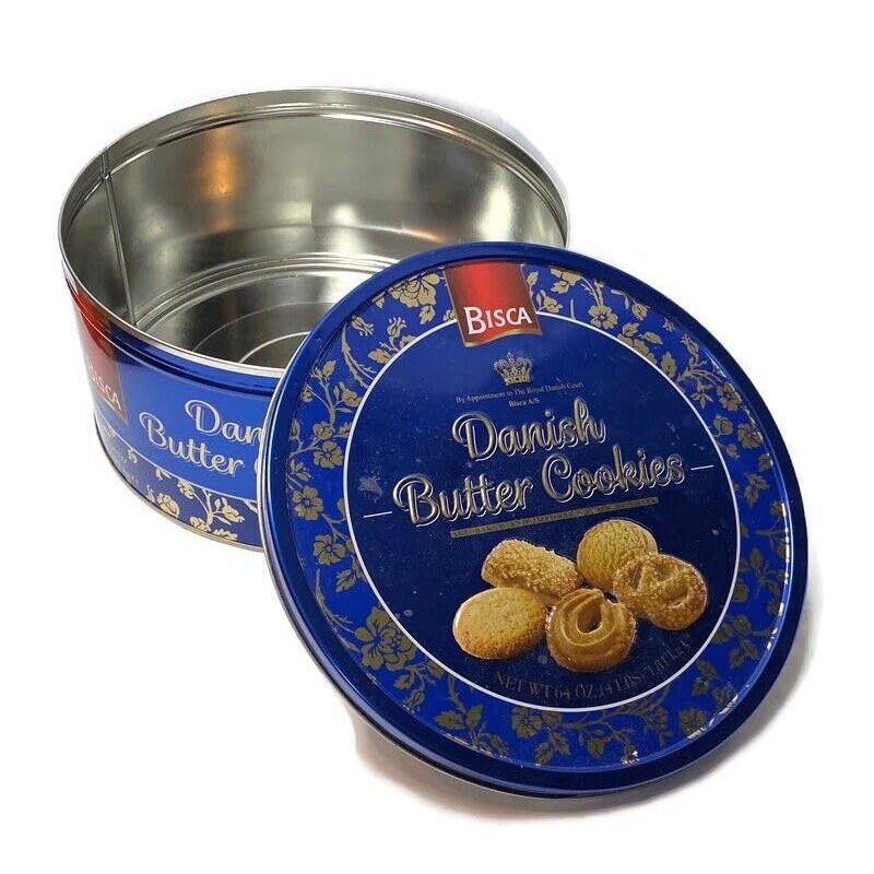 Bisca Danish Butter Cookies 64 oz (1 Tin)