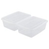 Farmoon 16 Quart Clear Storage Bin, Plastic Latch Containers/Boxes with