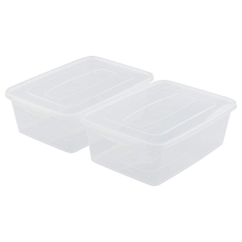 Farmoon 16 Quart Clear Storage Bin, Plastic Latch Containers/Boxes with