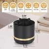 GFWARE Bathroom Organizer Countertop - Rotating Black Toothbrush Holder for