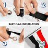 G128 Flag Pole 6FT Black Tangle Free & Iraq Iraqi