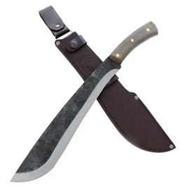 Condor Tool & Knife Jungolo Machete - 1075 High Carbon Steel Blade - Full-Tang Ergonomic Walnut Handle - Handcrafted Leather Sheath - Heavy Duty Machete for Bushcraft, Camping and Survival