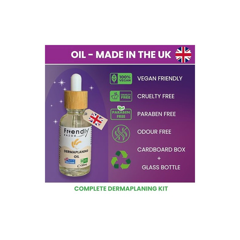 Dermaplaning Kit - Dermaplaning Oil and shaver Bundle - Complete