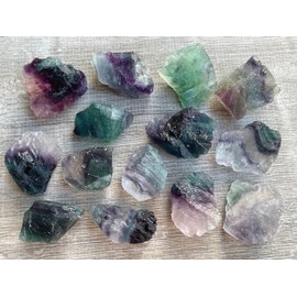 GAF TREASURES Wholesale Raw Rainbow Fluorite Crystals, Natural Rainbow Fluorite Stone, Natural Rough Rainbow Fluorite Crystals, Rainbow Fluorite Healing Crystals (Rainbow Fluorite, 3 pounds)
