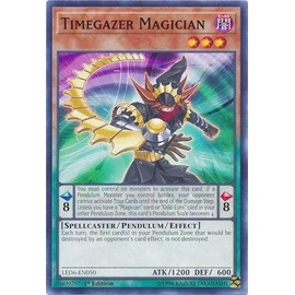 YU-GI-OH! Timegazer Magician - LED6-EN050 - Common - 1st Edition Trading Card - Age 14+