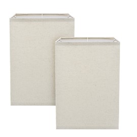 Aspen Creative 38701-2, Square Collapsible Spider Lamp Shade, Oatmeal, 10+10" Top x 10+10" Bottom x 14 1/4" Height, Set of 2