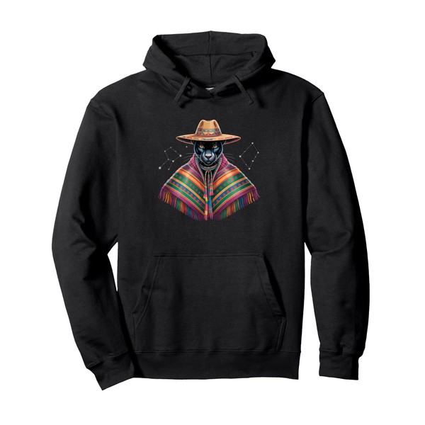 Black Panther El Squatcho Poncho Western Black Panther Party Pullover
