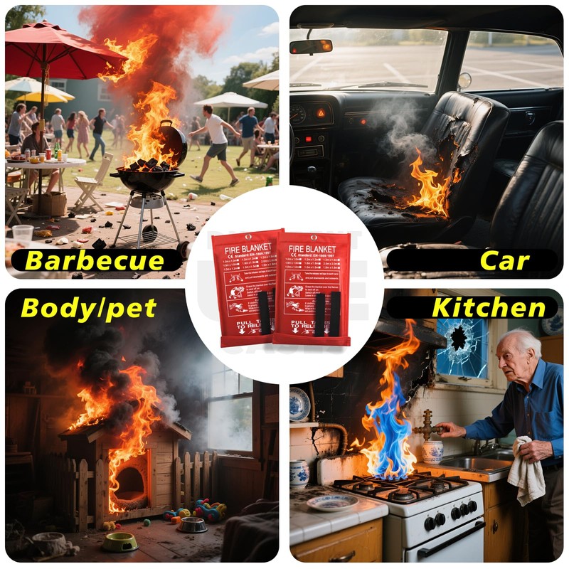 Smilco Emergency Fire Blanket for Home & Kitchen - 40x40