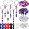 Landical 564 Pcs DIY Bead Keychain Kit Key Chain Making